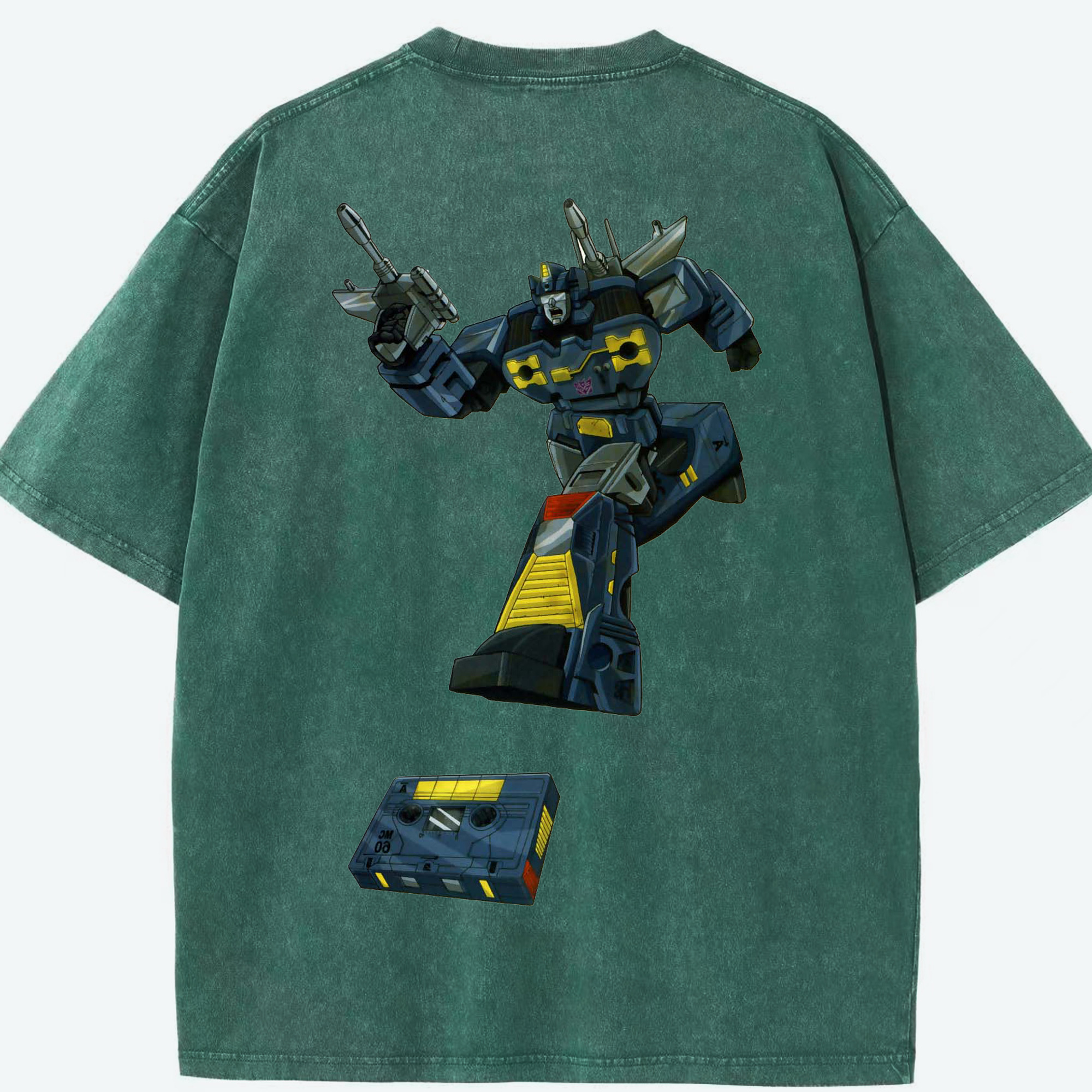 （画像用）  綿100% ヴィンテージ風 半袖Tシャツ（背面プリント）